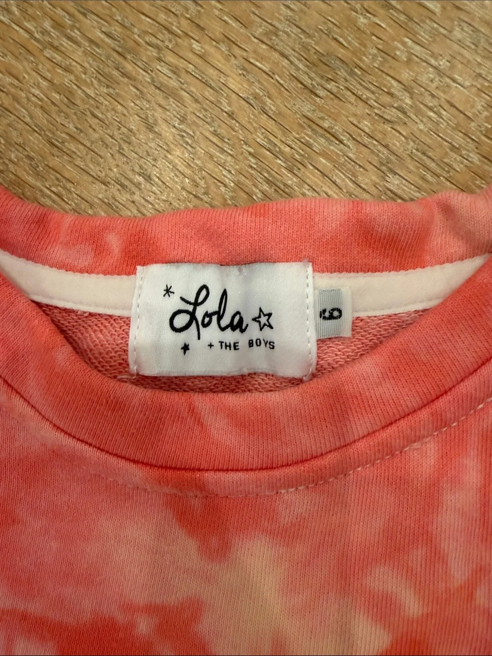 Tie-Dye Coral Kids Short Set with Daisy Patch
